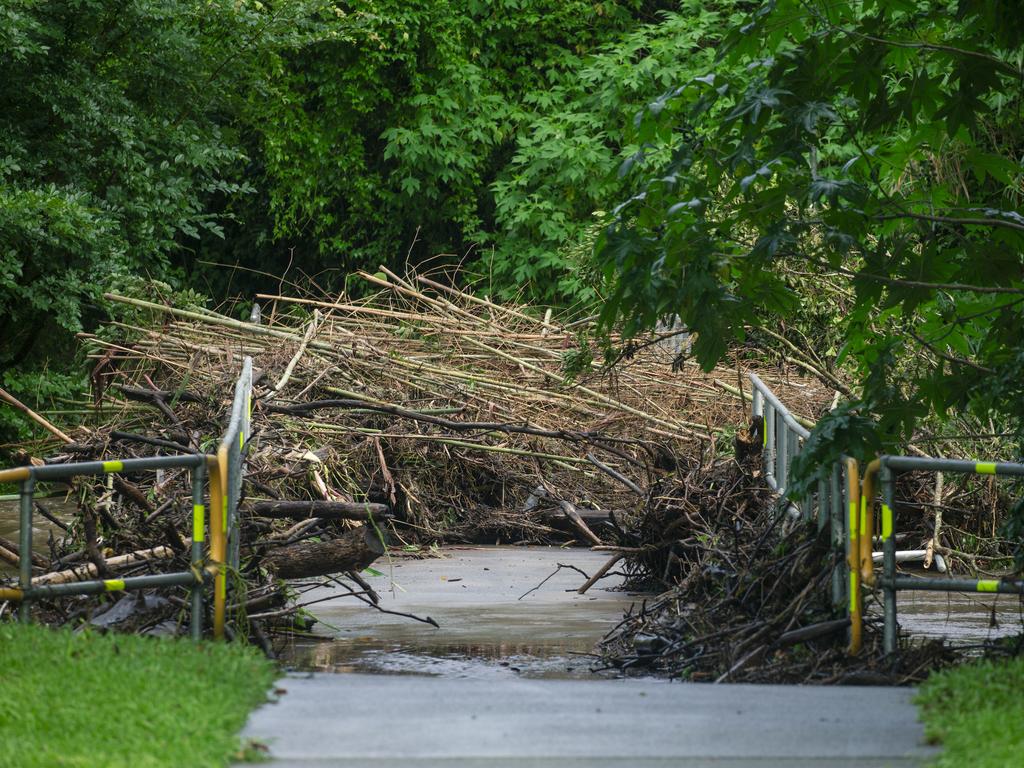 Roads have been flooded due to heavy rain. Picture: NewsWire / Glenn Campbell