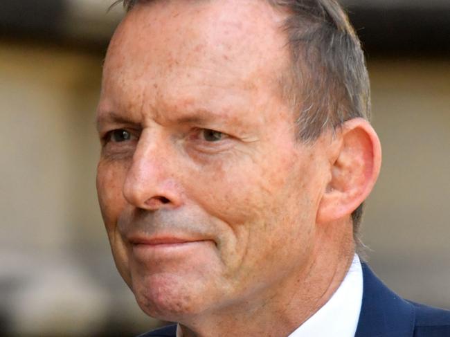 Former prime minister Tony Abbott arrives for the state funeral of former NSW premier John Fahey, at St Mary's Cathedral, in Sydney, Friday, September 25, 2020. Mr Fahey was NSW premier from 1992 to 1995 and played a key role in the bid for Sydney to host the 2000 Olympic Games before going on to become federal finance minister. (AAP Image/POOL/Mick Tsikasvia NCA NewsWire)