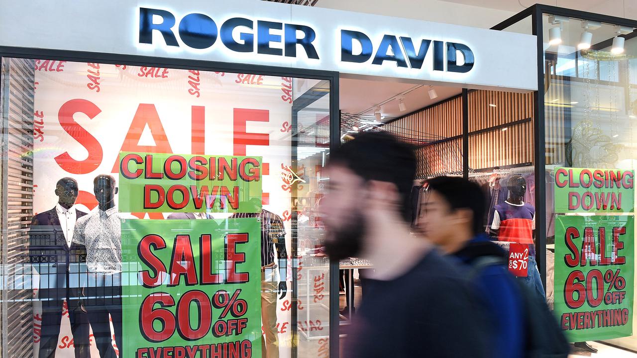 A Roger David store in Pacific Fair, Broadbeach during its final days. Picture: John Gass