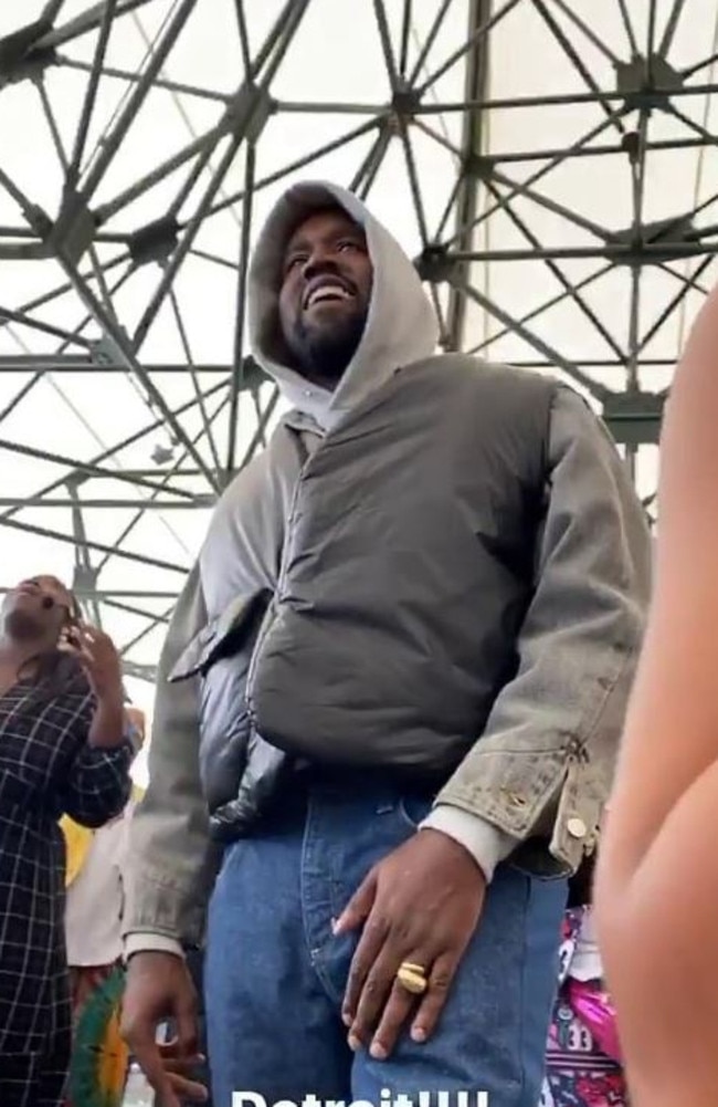 Kanye West at his Sunday Service in Detroit. Picture: Instagram