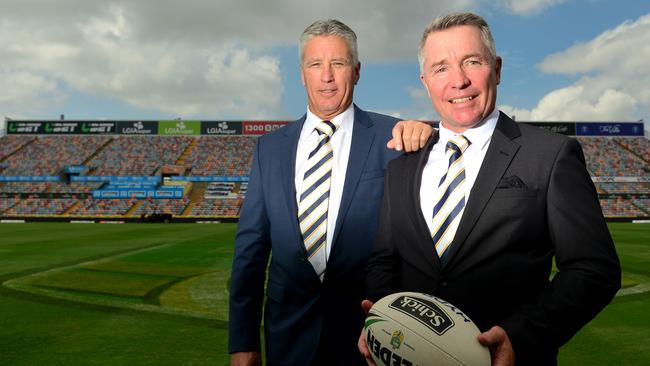 Lawrence Lancini with coach Paul Green in Townsville. Picture: Evan Morgan