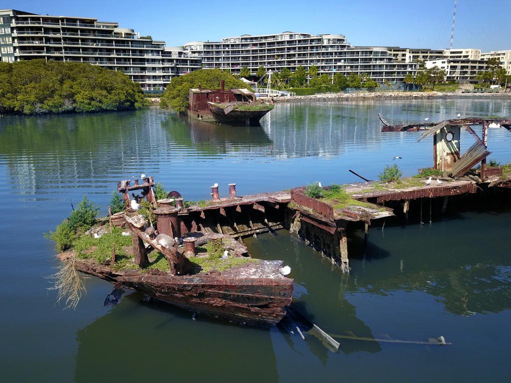 Shipwrecks in Homebush Bay. Picture: Toby Zerna