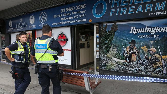 O’Reilly’s Firearms, part of the Halls Firearms group, calls itself Australia’s largest gun dealer. Picture: Ian Currie