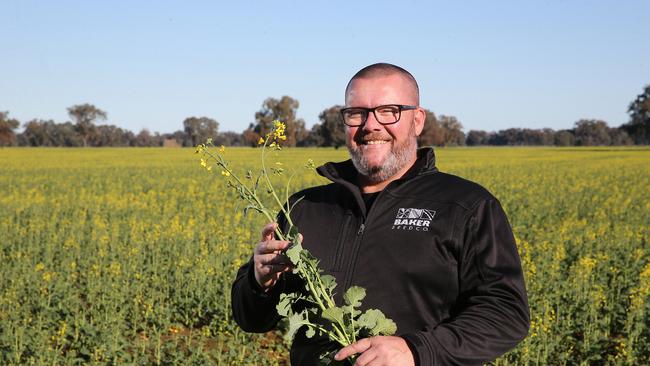 Ashley Fraser of Baker Seeds at Rutherglen. Picture: Yuri Kouzmin