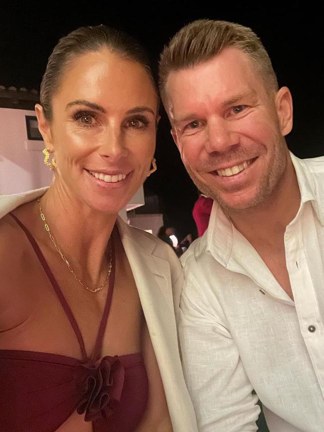 Candice and David Warner shared this snap from the Malibu wedding.