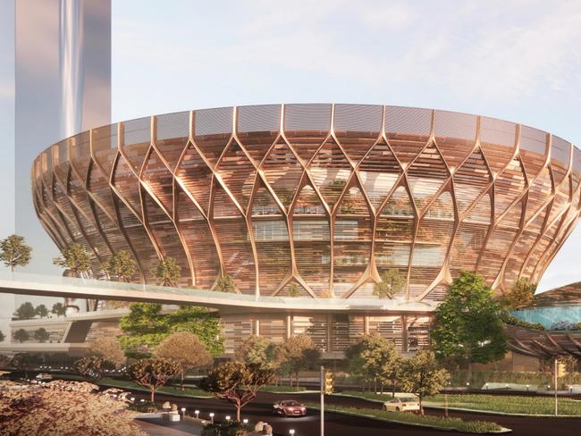 2032 Olympics Brisbane Arena concept study by Noel Robinson Architect and HKS