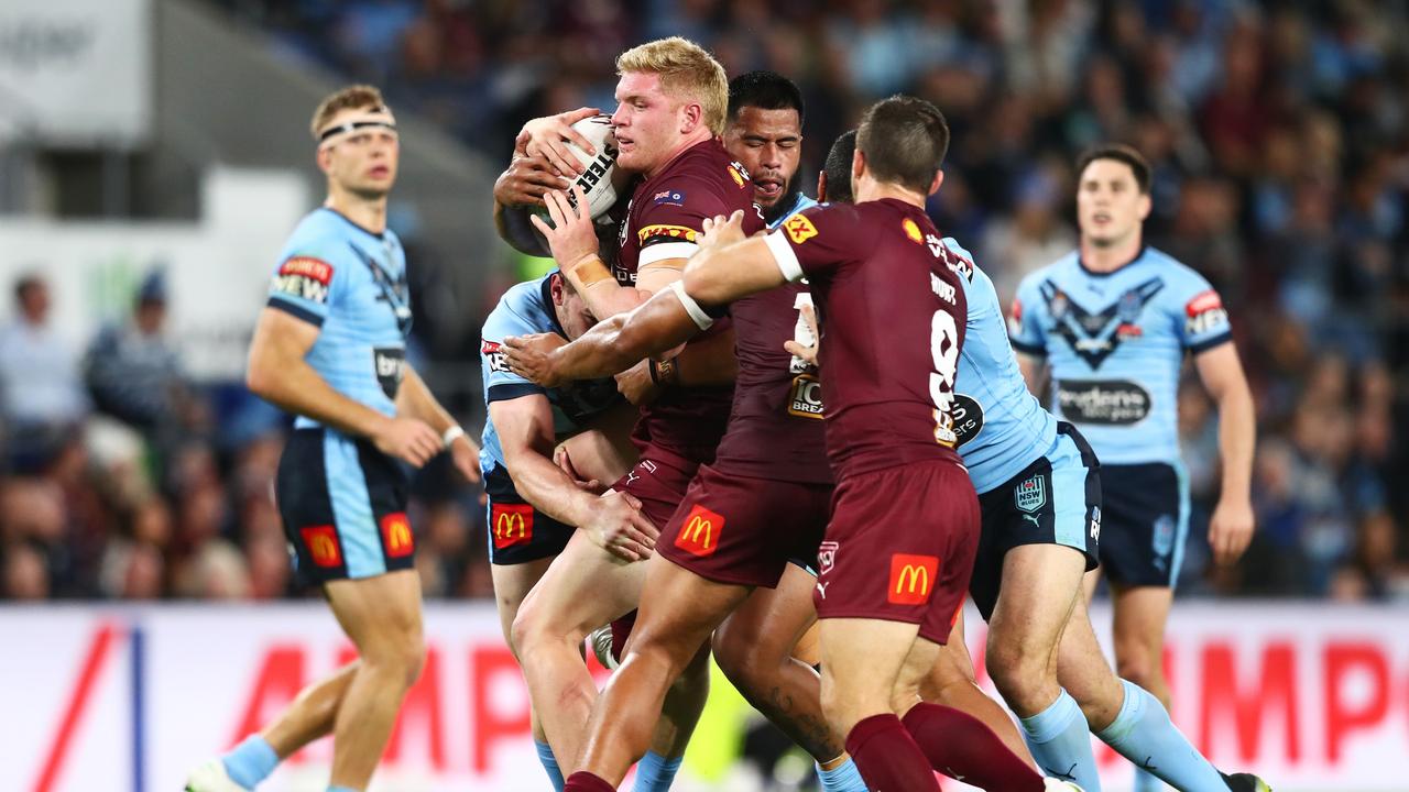 Tom Flegler made his Origin debut for Queensland last year. Picture: Chris Hyde/Getty Images