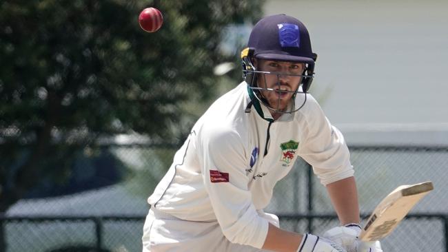 VSDCA South East: cricket:  Brighton v Caulfield. Caulfield batter Josh Rymell. Picture: Valeriu Campan