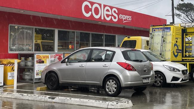 The Coles Express service station at Tootgarook was one of five hit by teens in a cigarette stealing spree. Picture: Lucy Callander