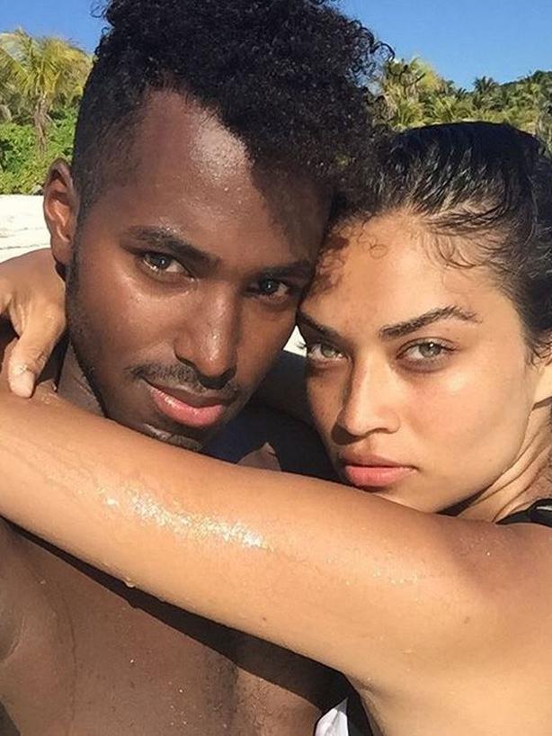 Shanina Shaik with DJ Ruckus. Picture: Instagram
