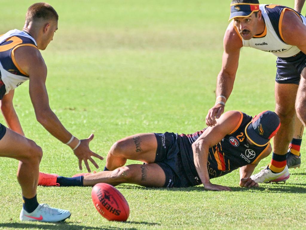 Rankine tweaked his ankle during training. Picture: Brenton Edwards