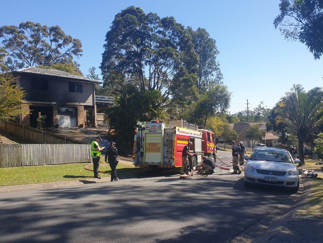 A newly renovated house burnt down in Loganholme on Curve Ave. Picture: Jodie Munro O'Brien