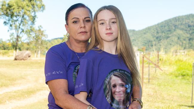 Jessica Geddes’ mother Saasha Brimble and daughter Arianna-Leigh Geddes. Picture: Michaela Harlow