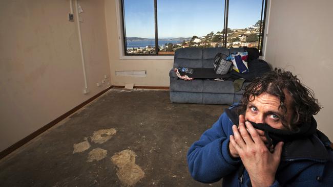 Housing Tasmania tenant Matthew Rooke. Picture Chris Kidd