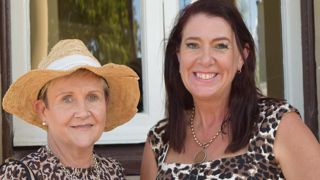 Sue Dunbar (Left) and Jenny White at the Rockynats in the CBD on Sunday, April17.