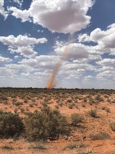 A dust devil seen by Adam McHugh just outside of Kingoonya, South Australia.