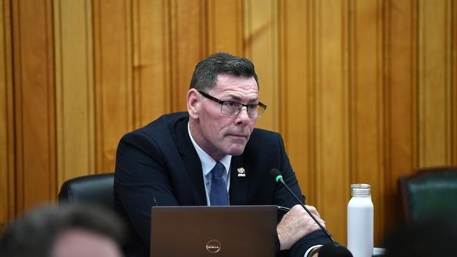 Mayor Troy Thompson at the Townsville City Council general meeting. Picture: Shae Beplate.