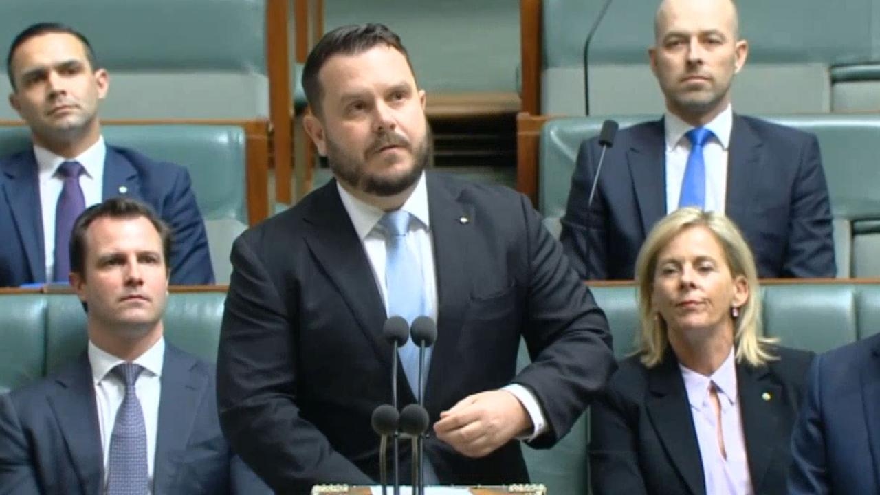 Herbert MP Phillip Thompson speaks in the federal parliament blasting the three Townsville based Labor MPs.