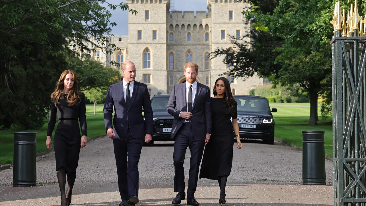 Meghan appeared to stay slightly away from the group. Picture. Chris Jackson – WPA Pool/Getty Images.