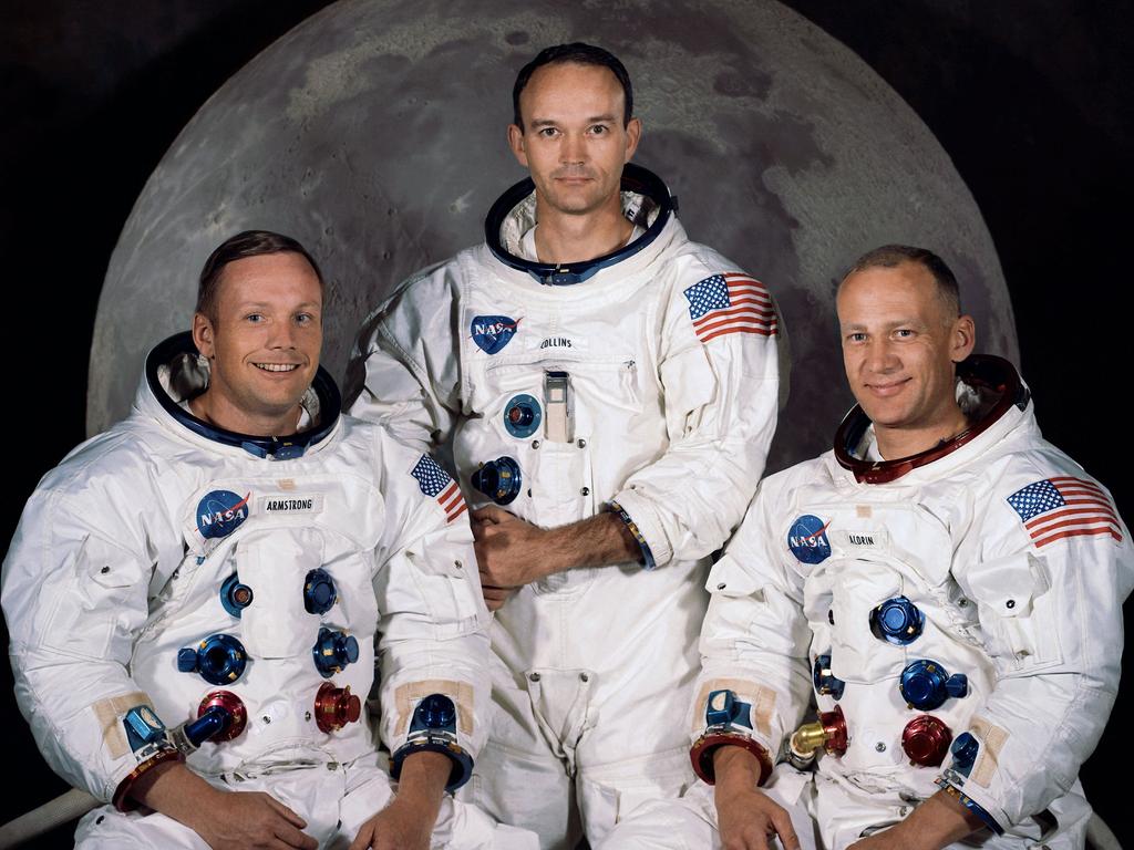 AUS50TH 1969: WIRE: FILE - In this 1969 photo provided by NASA the crew of the Apollo 11 mission is seen. From left are Neil Armstrong, Mission Commander, Michael Collins, Lt. Col. USAF, and Edwin Eugene Aldrin, also known as Buzz Aldrin, USAF Lunar Module pilot. The family of Neil Armstrong, the first man to walk on the moon, says he died Saturday, Aug. 25, 2012, at age 82. A statement from the family says he died following complications resulting from cardiovascular procedures. It doesn't say where he died. Armstrong commanded the Apollo 11 spacecraft that landed on the moon July 20, 1969. He radioed back to Earth the historic news of "one giant leap for mankind." Armstrong and fellow astronaut Edwin "Buzz" Aldrin spent nearly three hours walking on the moon, collecting samples, conducting experiments and taking photographs. In all, 12 Americans walked on the moon from 1969 to 1972. (AP Photo/NASA, File) Picture: Supplied