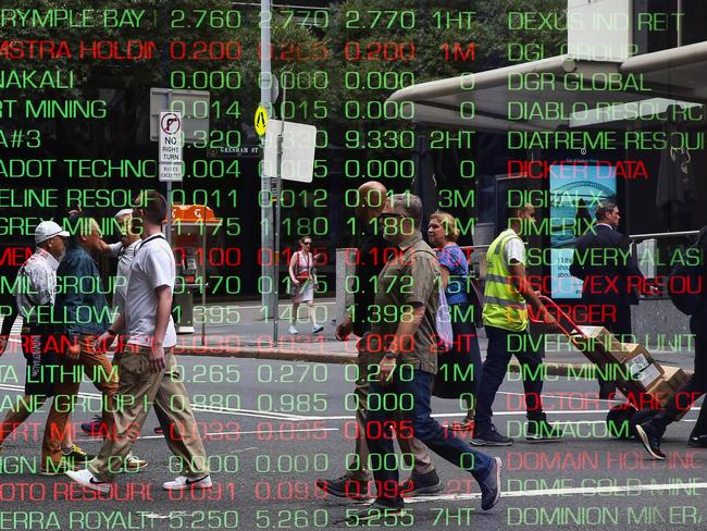 SYDNEY, AUSTRALIA: NewsWire Photos: JANUARY 22 2024: A general view of the digital boards at the ASX in Sydney.  Picture: NCA NewsWire / Gaye Gerard