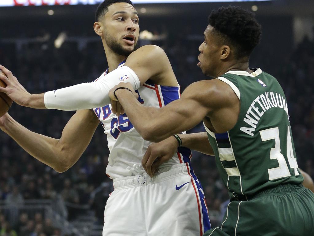 NBA 2019: Philadelphia Vs Milwaukee, Ben Simmons Giannis Antetokounmpo ...