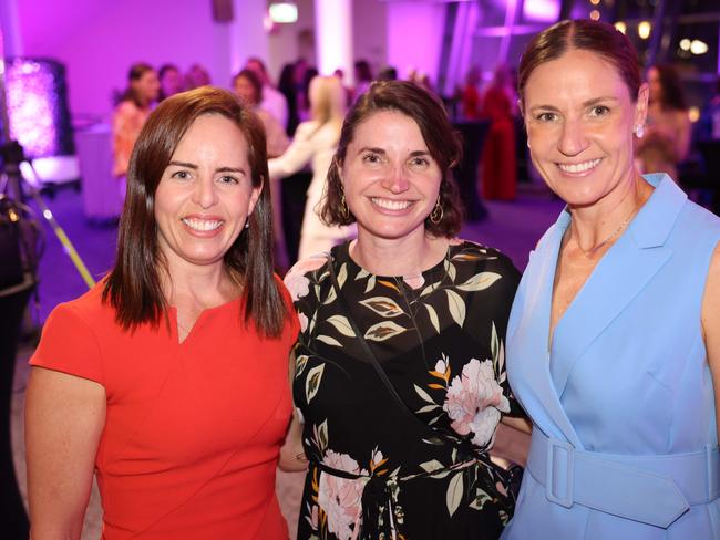 Renee Soutar, Amanda Appel and Claire Madden at the Gold Coast Bulletin Women of the Year Awards 2024 launch at Gold Coast Convention and Exhibition Centre. Picture, Portia Large.