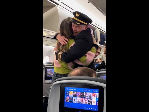 Heartwarming moment pilot meets bone-marrow donor who saved his life