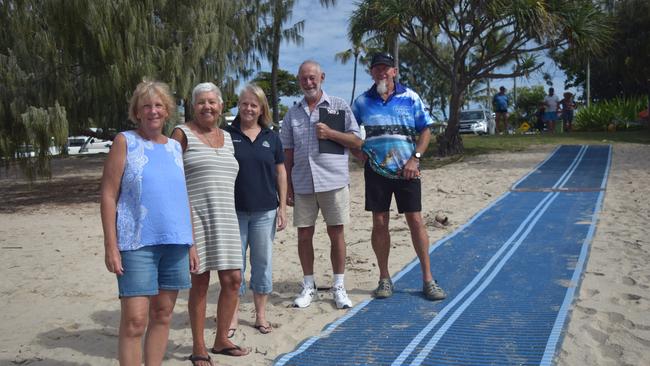 Horseshoe Bay Social Club member Ann Learmonth, treasurer Laraine Burton, secretary Janelle Bender, member Mike Conry and president Perri Davis.