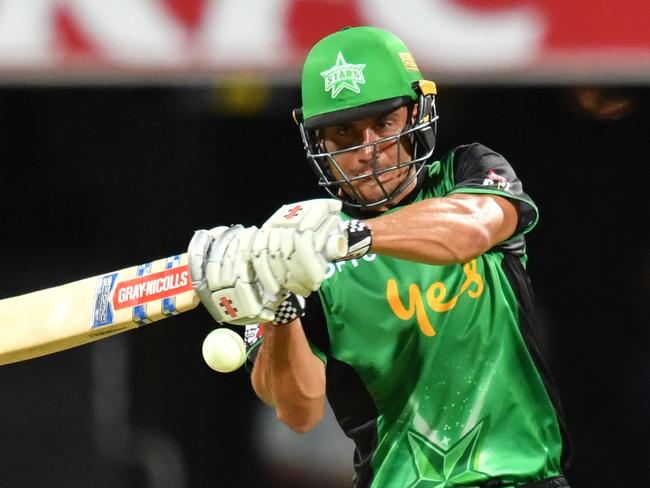 Marcus Stoinis of the Stars in action during the Big Bash League (BBL) cricket match between the Brisbane Heat and the Melbourne Stars at the Gabba in Brisbane, Wednesday, December 20, 2017. (AAP Image/Darren England) NO ARCHIVING, EDITORIAL USE ONLY.