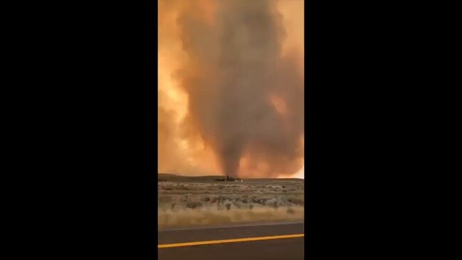 Funnel Forms In Smoke From Tornado Warned Loyalton Fire In California Au — Australia 8476