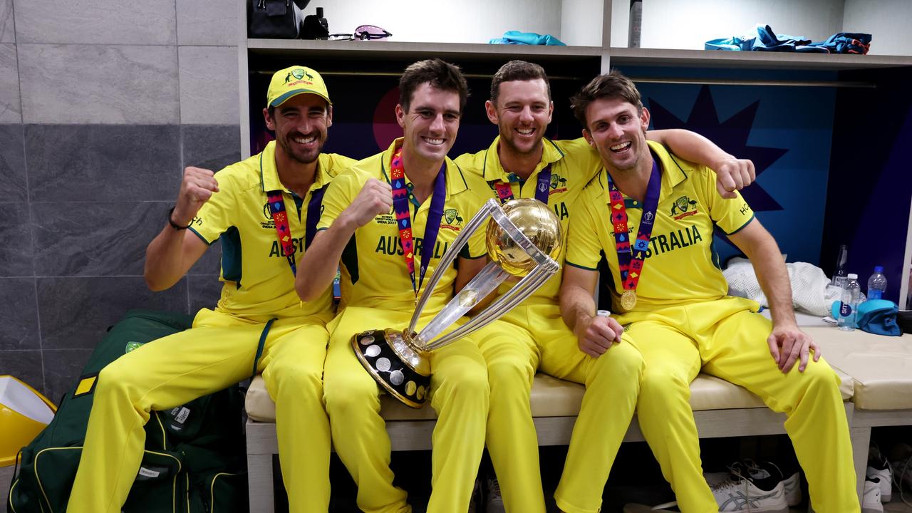 Australia’s fast bowling cartel. Photo by Robert Cianflone/Getty Images.