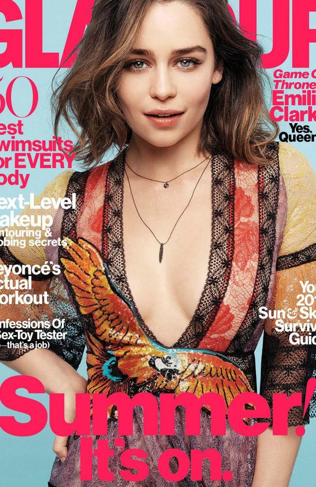 Emilia Clarke is in the May 2016 issue of Glamour magazine. Picture: Glamour