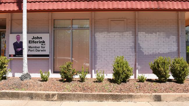 MLA John Elferink's office was defaced after video footage was released showing the barbaric treatment of juveniles at Don Dale Detention Centre in Berrimah, NT.