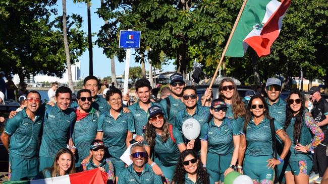 Parade of Nations at The Strand, Townsville for the 2024 World Triathlon Multisport Championships. Picture: Nikita McGuire