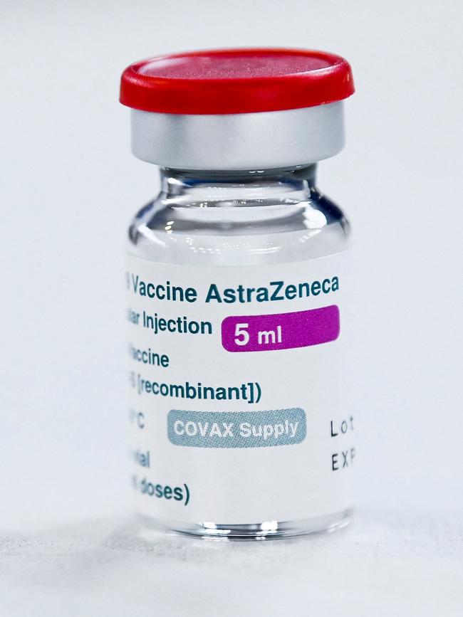 A vial of AstraZeneca COVID-19 vaccine. Picture: Armend NIMANI / AFP