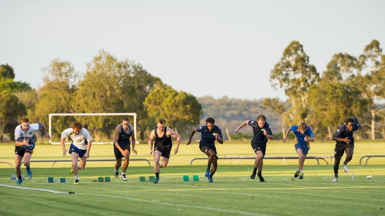 Fastest Male Footballer 75 yards start on 2021 Postle Gift Raceday at Club Pittsworth, Saturday, October 30, 2021. Picture: Kevin Farmer