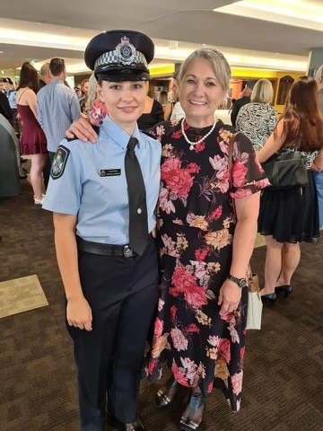 Queensland police officer Constable Rachel McCrow (L) who was killed in a shooting at Wiembilla in Queensland on December, 12, 2022.