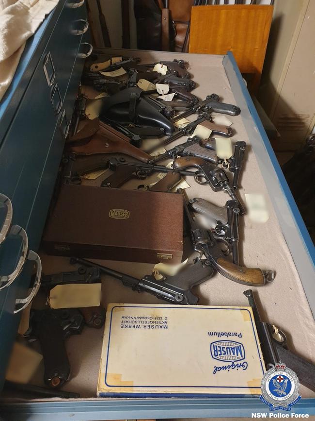 The arrested man allegedly sold guns regularly at gun shows. Picture: NSW Police