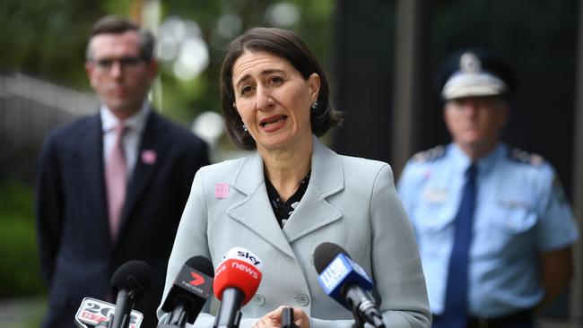 NSW Premier Gladys Berejiklian speaks to the media in Sydney. She revealed that more than a quarter of the state's coronavirus cases are in people under 29. Picture: AAP.