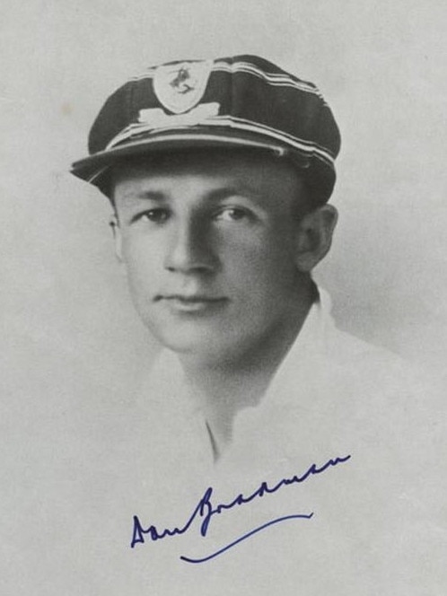 One player who will never be beaten in the all-time honours argument is Sir Donald Bradman pictured in his St George cap. Source: Supplied