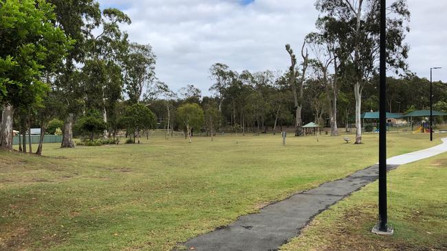 The enclosed dog park is towards the back of the park. Picture: Amanda Robbemond