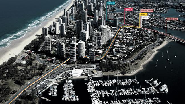 Gold Coast Light Rail $200 million extension to the Spit.