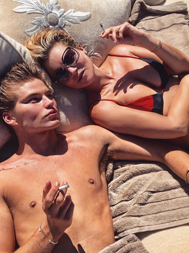 Barrett has hung out with some of the world’s top supermodels including Kate Moss. Picture: Instagram