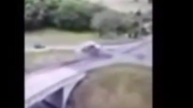 Shock footage emerges of terrifying cement truck crash