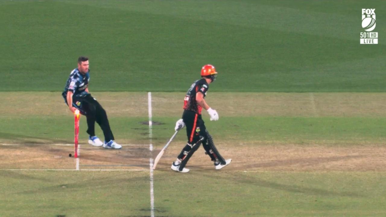 The mankad Jamie Overton then withdrew his appeal for.