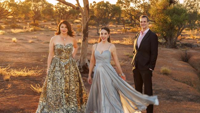 Milijana Nikolic, Katie Stenzel and Carlos Barcenas. Picture: Glenn Hunt