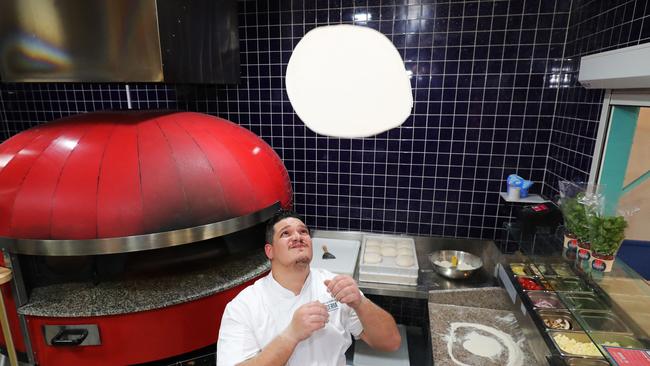 Jamie's Pizzeria head chef Stefano Mauro says simple pizza is best. Picture Glenn Hampson