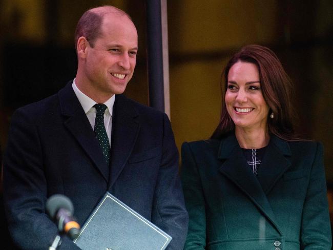 Prince William and Catherine attend an event to formally kick off Earthshot celebrations at City Hall Plaza in Boston, Massachusetts. Picture: AFP.