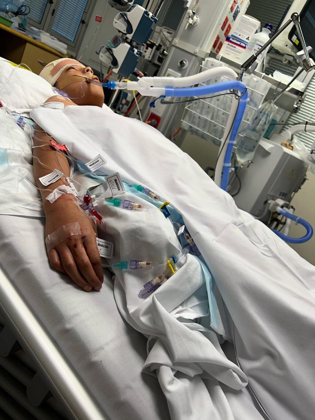 Rhyle Abiado was hit by a train at Tambelin railway station at Evanston Gardens on February 28 while on his way to Trinity College. Picture: supplied by family